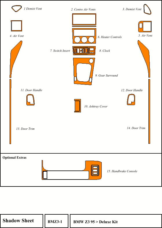 BMZ3-1 REAL WOOD DASH KIT