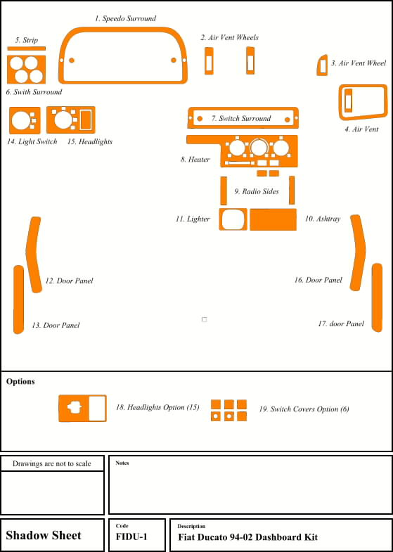 FIDU-1LHD Wood Effect Dash