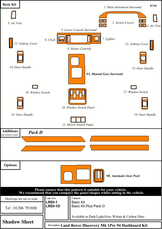 LRDI-1 REAL WOOD DASH